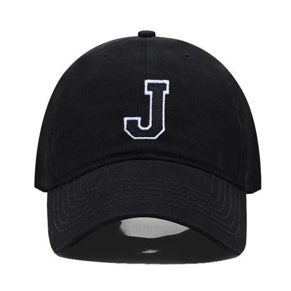 Initial Letter Embroidery Baseball Cap for Casual Sport Style