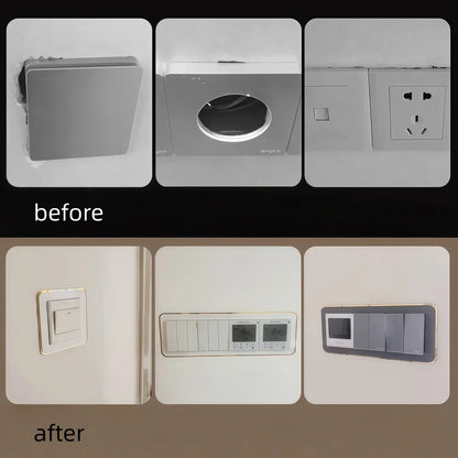 Switch Cover Decorative Frame | Non-Adhesive Acrylic Wall Plate Protector