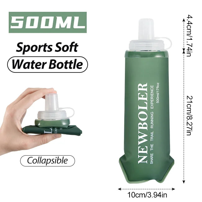 Collapsible Silicone Water Bottle | Bite Size Outdoor Hydration for Running and Hiking