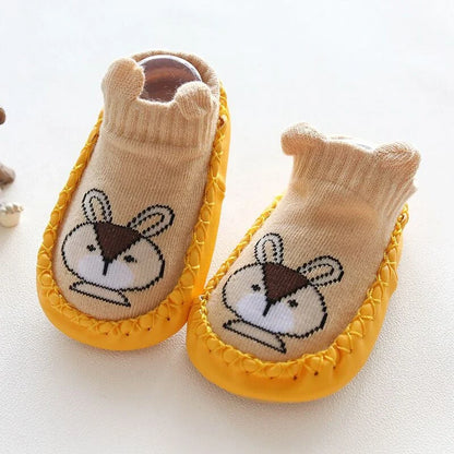 Baby Socks Slippers With Rubber Soles Girl Boy Infant Newborn Children Floor Socks Shoes Anti Slip Soft Sole Toddlers Indoor
