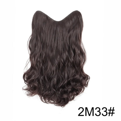 20Inch Synthetic Wavy Curly Clip in Hair Extensions | Heat Resistant Black Blonde Hairpiece for Women