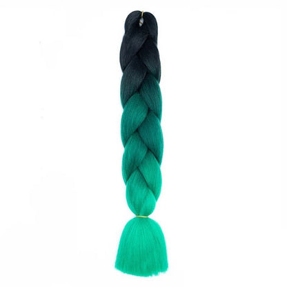 Synthetic 24Inch Jumbo Braids Extensions | Long Yaki Straight Braiding Hair Afro Ombre Color Hair for Women