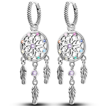 Colorful 925 Sterling Silver Hoop Earrings for Women | Classic Circle Earrings