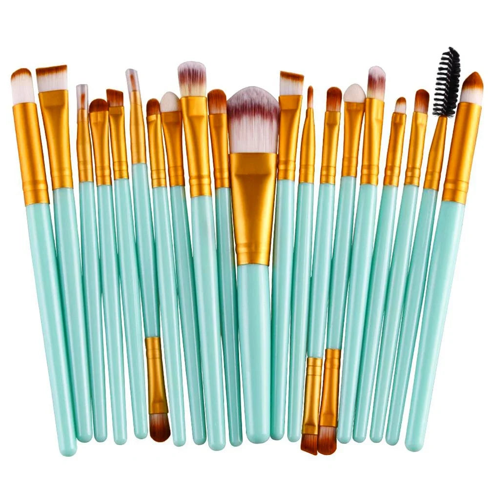 20-Piece Eye Makeup Brush Set | Complete Eye Shadow & Eyeliner Tools