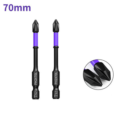 2pcs Non-slip PH2 Magnetic Cross Screwdriver Bits Set | Alloy Steel Hand Tool