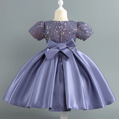 Baby Girls Christmas Dress Sequin ShortSleeve Party Dress Birthday Toddler Dress Wedding Princess Dress for Kid Girl Luxury Cown