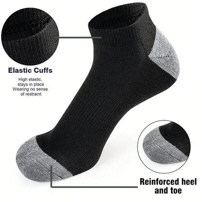 10 Pairs Breathable Low-Cut Socks – Odor Proof & Sweat Absorbing
