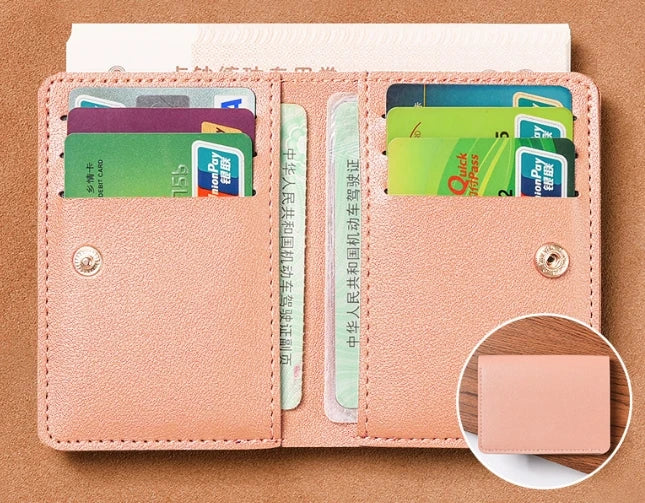 Classic PU Leather Slim Wallet | Unisex Card Holder and Coin Purse