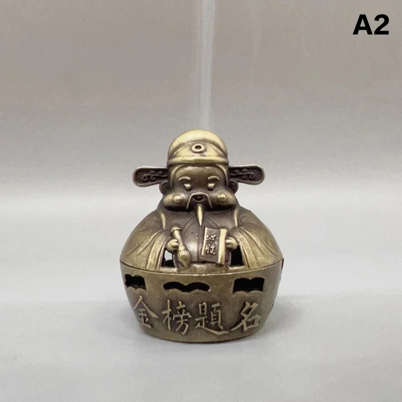 Alloy Lucky Incense Burner Bowl Incense Holder With Handle | Ancient Style Yoga Meditation Home Office Decor