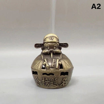 Alloy Lucky Incense Burner Bowl Incense Holder With Handle | Ancient Style Yoga Meditation Home Office Decor