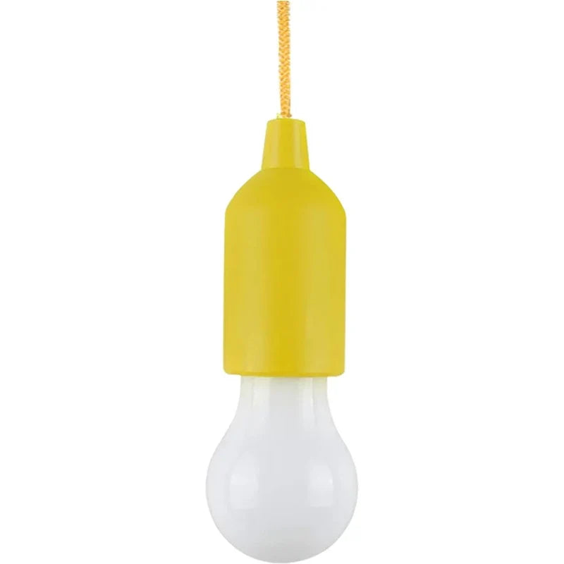 Battery Operated LED Pull Cord Light | Portable Hanging Lantern for Camping, Garden, Party, and Emergency