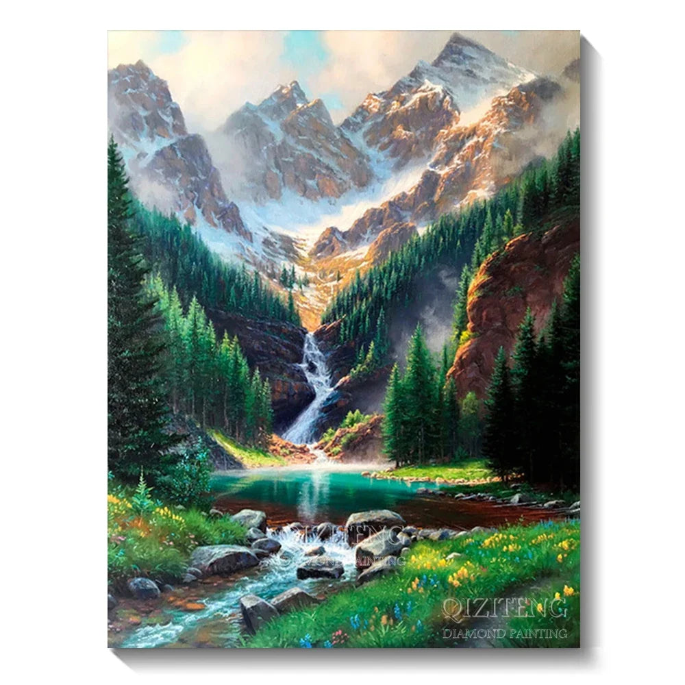 5D Diamond Art Painting Aurora Landscape DIY Mosaic Embroidery Kit