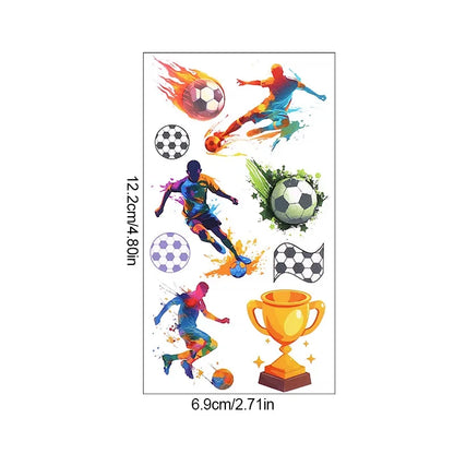 10pcs Soccer Temporary Tattoo Stickers | Kids Birthday Party Favors