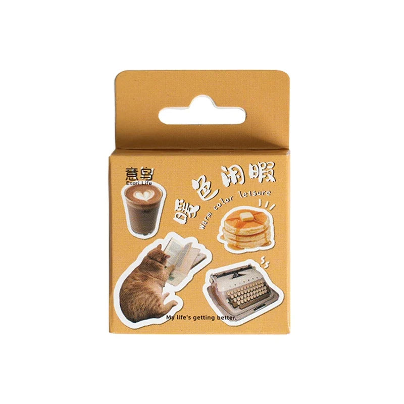 Etori Life Black Cat Stickers | 45 Waterproof DIY Stickers for Laptops and Scrapbooking