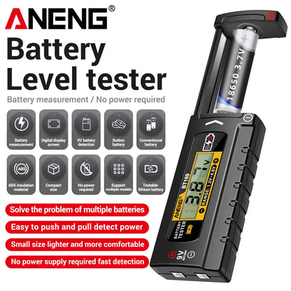 ANENG BT169 Battery Level Tester | Digital Display, No Power Required, Portable ABS Tester