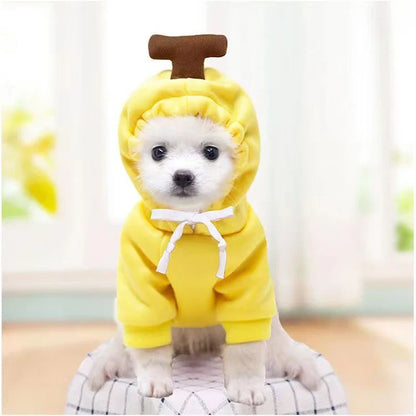 Cute Fruit Dog Hoodie – Funny Pet Costume for Cats & Puppies