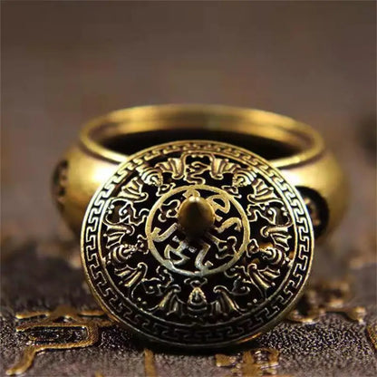 Retro Brass Incense Burner with Zodiac Signs | Home Decor Censer