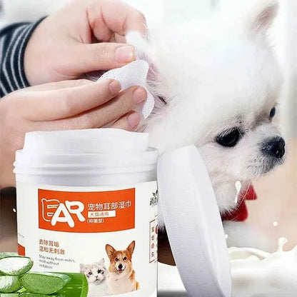 Gentle Pet Eye Wipes for Tear Stains 130 Pcs