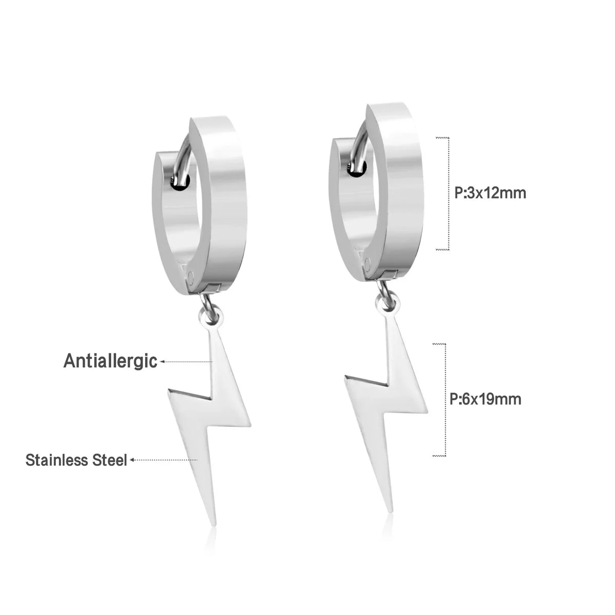 LUXUSTEEL Stainless Steel Cross Hoop Earrings | Colorful Fashion Jewelry for Women
