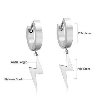 LUXUSTEEL Stainless Steel Cross Hoop Earrings | Colorful Fashion Jewelry for Women