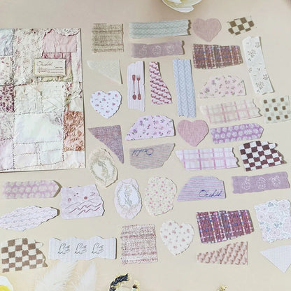 Vintage Paper Sticker Set for Junk Journal | 50-Pack Craft Supplies