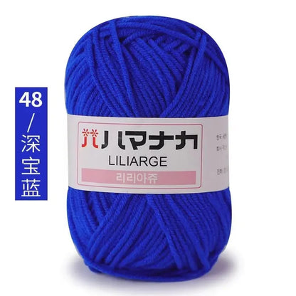 Milk Sweet Soft Cotton Baby Knitting Wool Yarn Thick Yarn Fiber Velvet Yarn Hand Knitting Wool Crochet Yarn for DIY Sweater