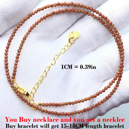 Fashion Faceted 2mm Beads Necklace | Mini Natural Stone Amethyst Quartz Agate Choker
