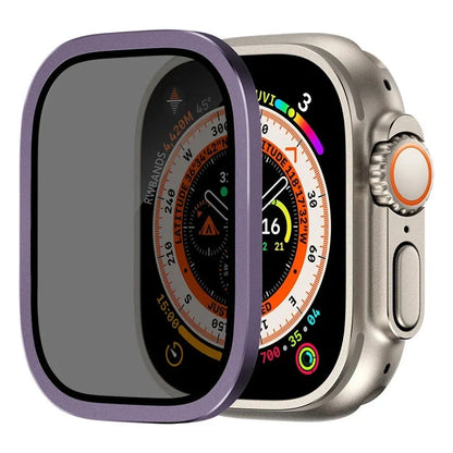 Aluminium Alloy Case+Tempered Glass for Apple Watch Ultra 2 49mm Anti-Scratch Screen Protector for iWatch Ultra 49mm Cover Film