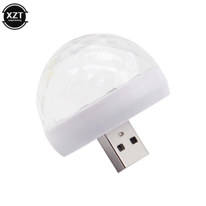 Mini USB RGB Car Atmosphere Light | Music Sync DJ Disco Lamp for Car Home Party