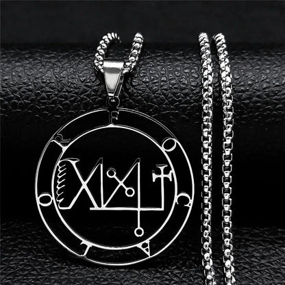 Astaroth Sigil Goetia Stainless Steel Necklace | Solomon Demon Seal Pendant Jewelry