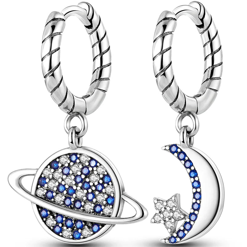 Colorful 925 Sterling Silver Hoop Earrings for Women | Classic Circle Earrings
