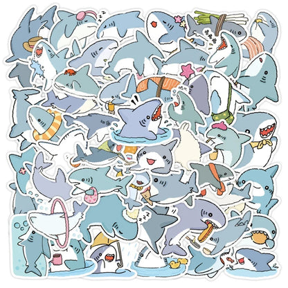 50 Funny Shark Meme Stickers Pack | Waterproof PVC Decals for Laptop, Luggage, Skateboard