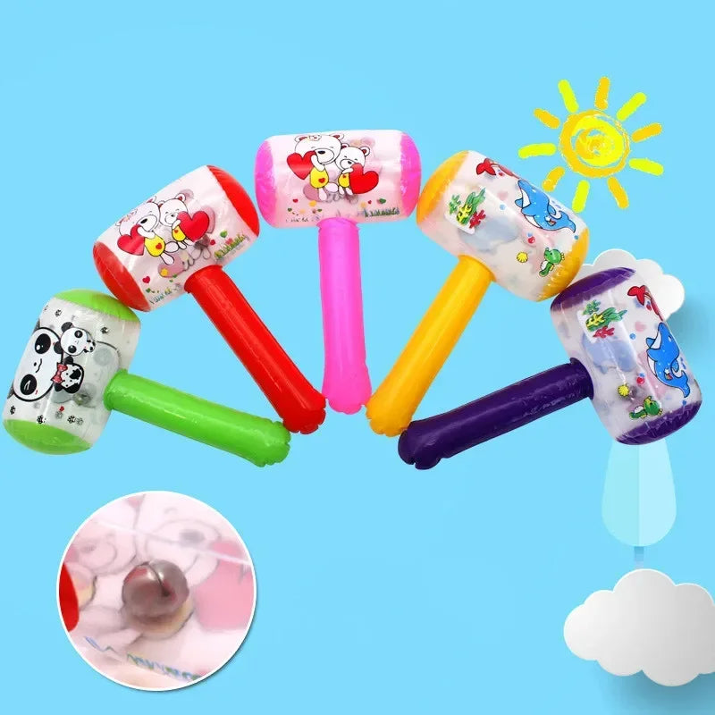 3pcs Inflatable Hammer with Bell Air Hammer Baby Kids Toys Party Favors Inflatable Toy Pool Beach Party Toy