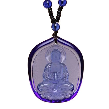Handcrafted Buddhist Mala Bead Necklace | Stone Buddha Pendant