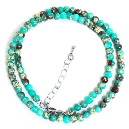 4mm Natural Stone Choker Necklace | Bohemian Crystal Collar Jewelry for Women