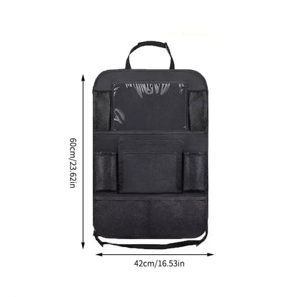 Car Seat Organizer – Multifunctional Oxford Fabric Backseat Storage Bag with Tablet Holder & Multi-Pockets for Kids