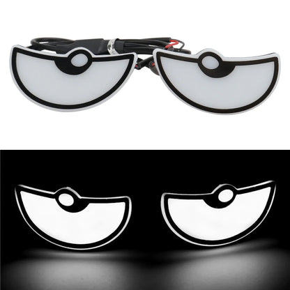 2PCS Car LED Demon Eye Light Semicircle Eagle Eye Motorcycle Tail Decorative Lights Dynamic Strobe Turn Signal Light Universal