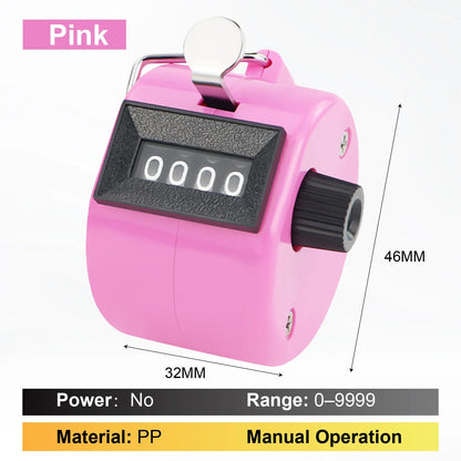 Manual Counter Mechanical Tally Handheld Rotary Clicker Counter | Resettable People Counting Tool