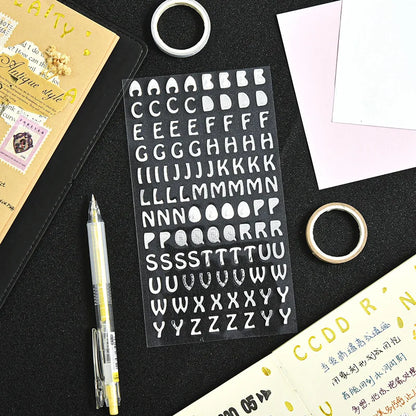 1 Sheet Cute Cartoon Numbers Alphabet Letter Stickers | Early Educational Digital Stickers for Kids