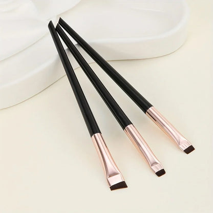 Ultra-Thin Eyebrow Brush Set | 3-Piece Angled Precision Makeup Brushes