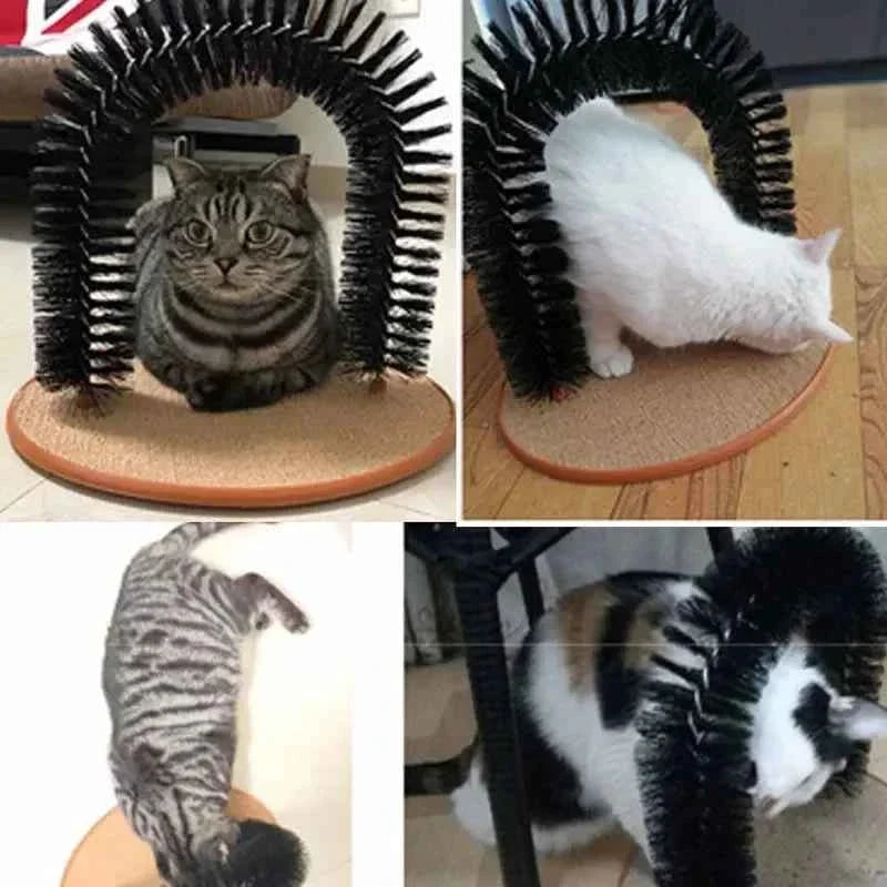 Cat Arch Self Groomer with Scratching Base