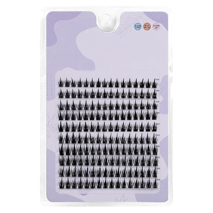 160 Pcs Wheat-Ear Shape Fake Eyelashes | Fine Stem DIY Eyelash Extension Clusters