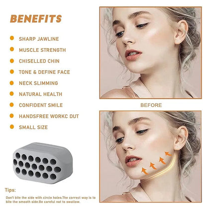 Silicone Jaw Exerciser | Facial Toner and Jawline Fitness Ball for Double Chin
