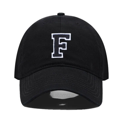 Initial Letter Embroidery Baseball Cap for Casual Sport Style