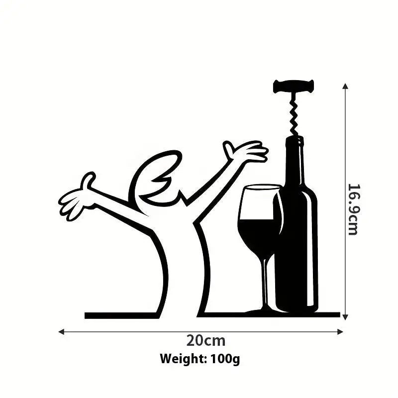 Line Figure Metal Poster for Living Room | Modern Switch Sticker Wall Art