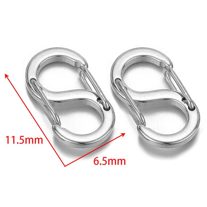 5pcs Stainless Steel Chic Letter S Buckle Clasps | 18k Gold Spring Lobster Hooks for DIY Jewelry Making