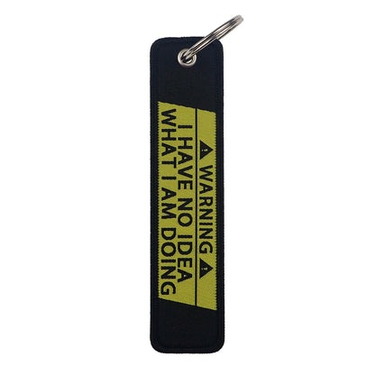 Warning Quotes Embroidery Key Fob | Motorcycle Car Keychain Gift
