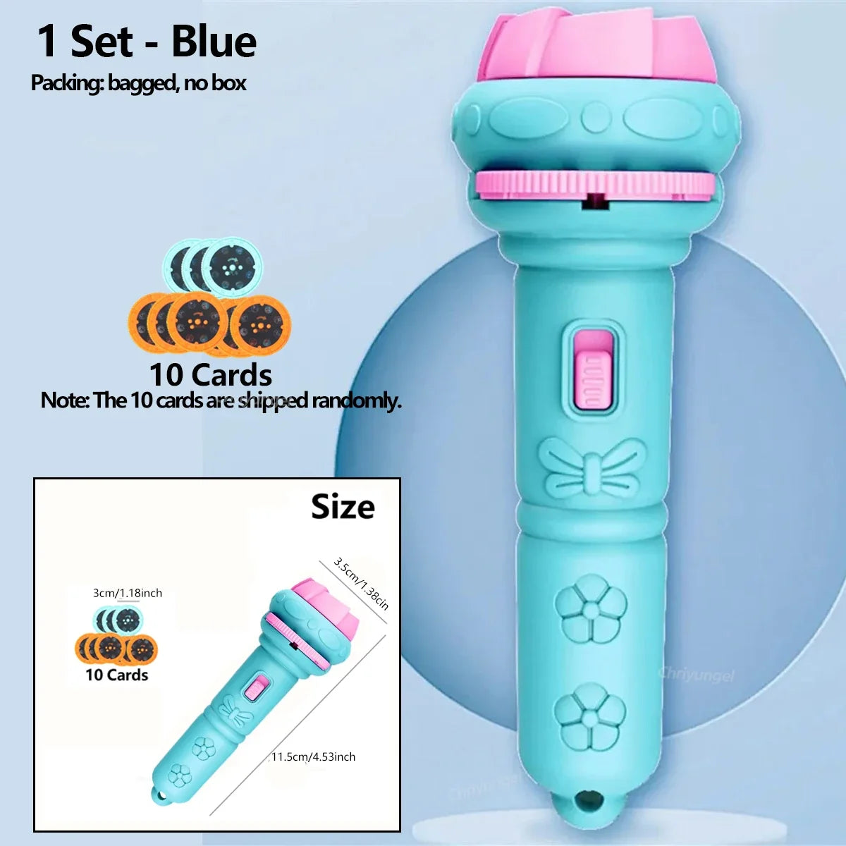 10 Cards Cartoon Projection Flashlight 80 Patterns Creative Children Flashlight Toy Projector Baby Toys Bedtime Story Book Toy