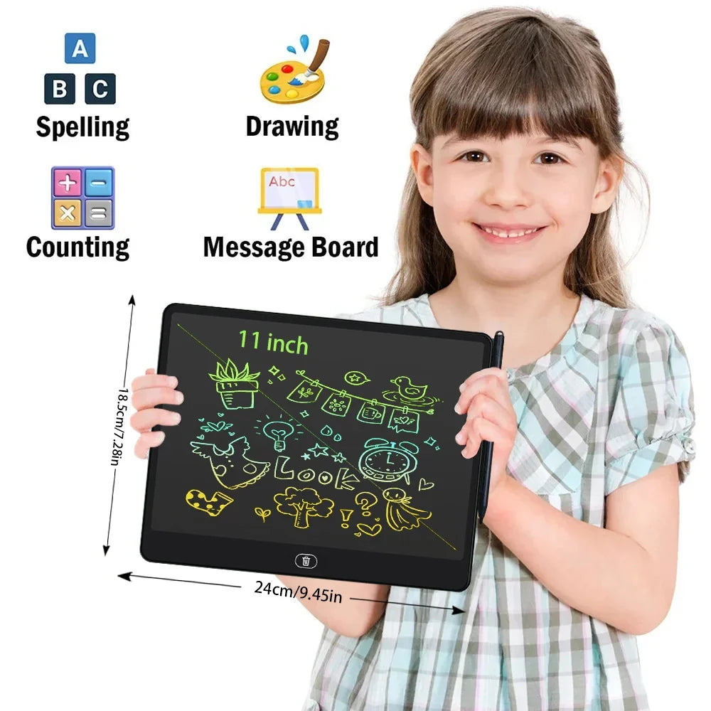 16/13/11 Inch LCD Writing Board Drawing tablet Kids Writing Painting Children Educational Toys for 3 4 5 6 7 8 Years Girls Boys