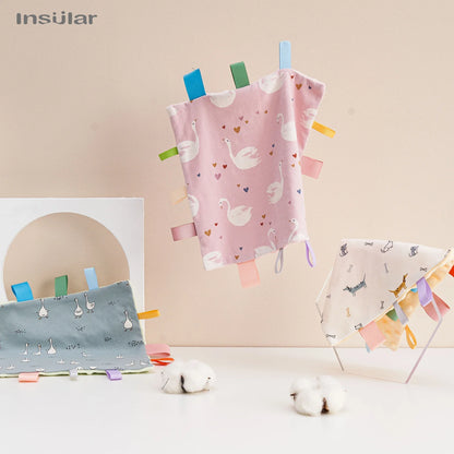 INSULAR Baby Comfort Towel Cotton Comforter Blanket Soft Newborn Sleeping Dolls Kids Fashion Sleep Toy Soothe Appease Bibs